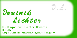dominik lichter business card